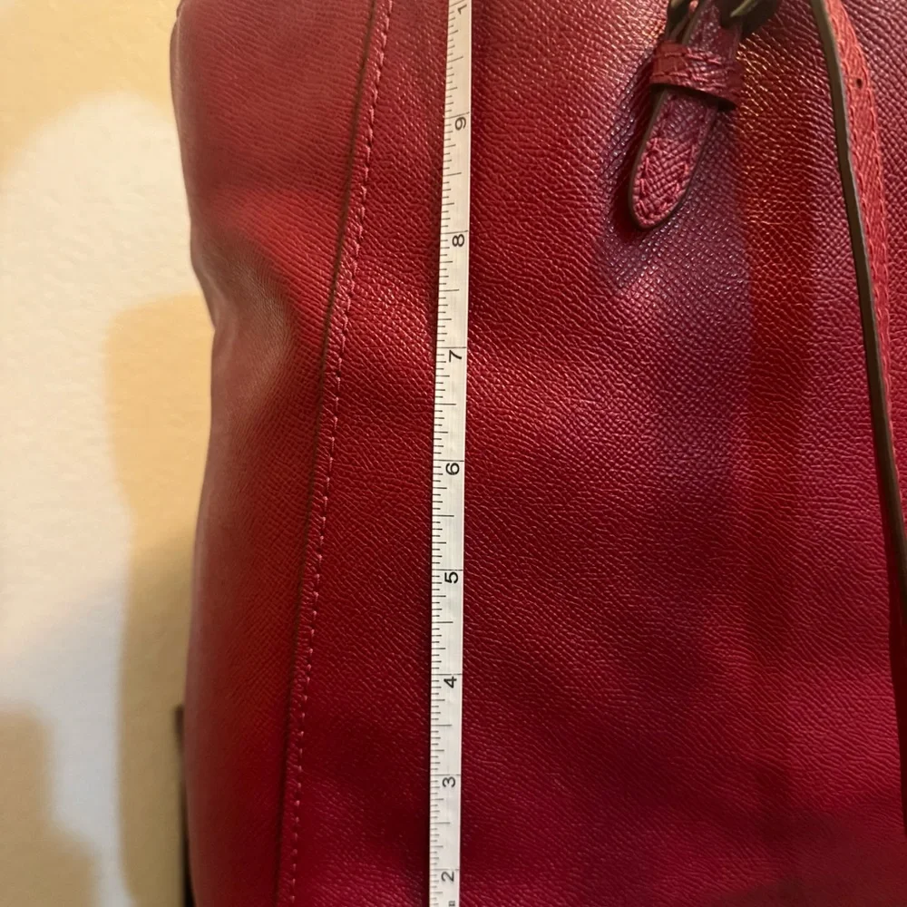 Coach Burgundy Leather Tote - Picture 11 of 12